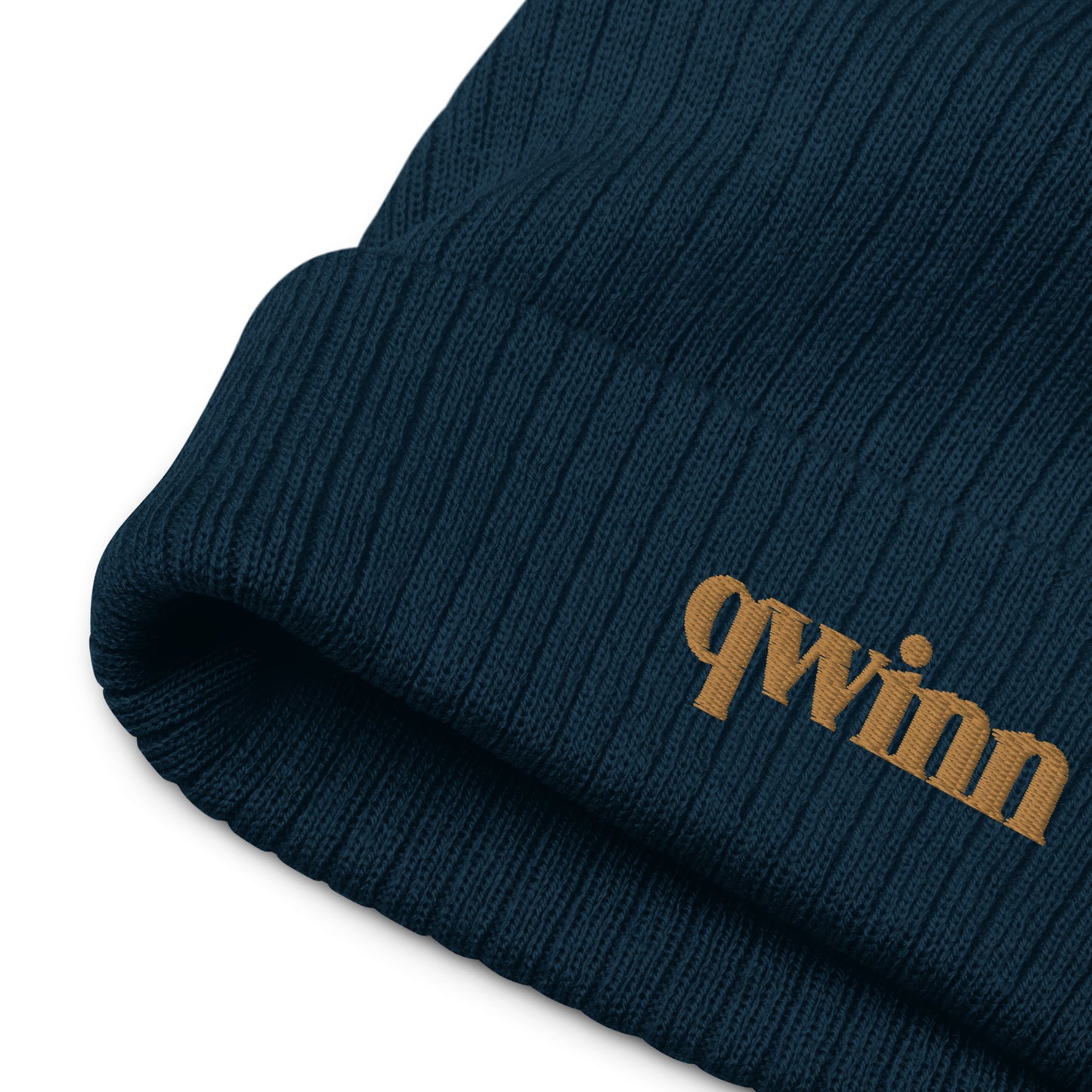 Qwinn Logo Ribbed Knit Beanie