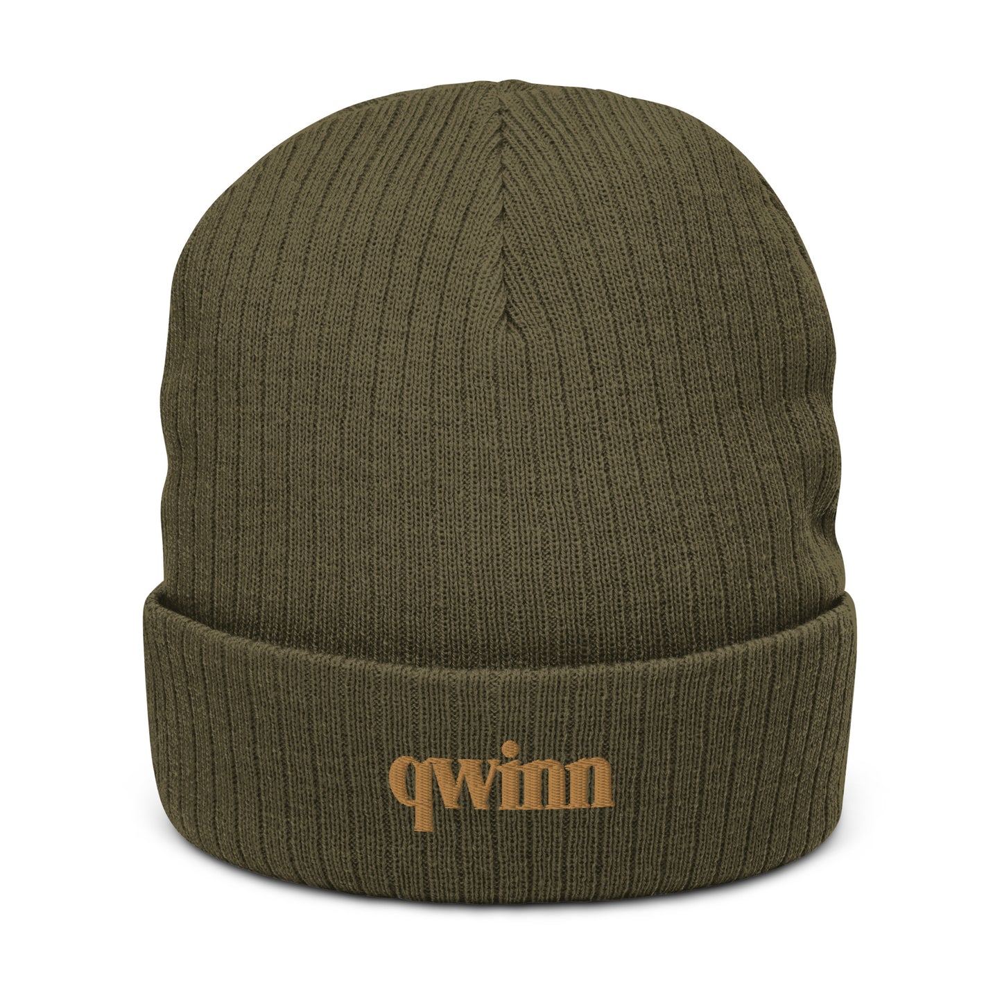 Qwinn Logo Ribbed Knit Beanie