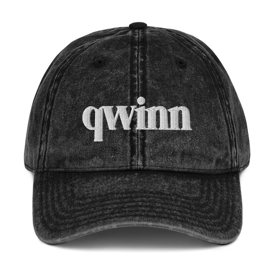 Qwinn Logo Vintage Cotton Twill Cap