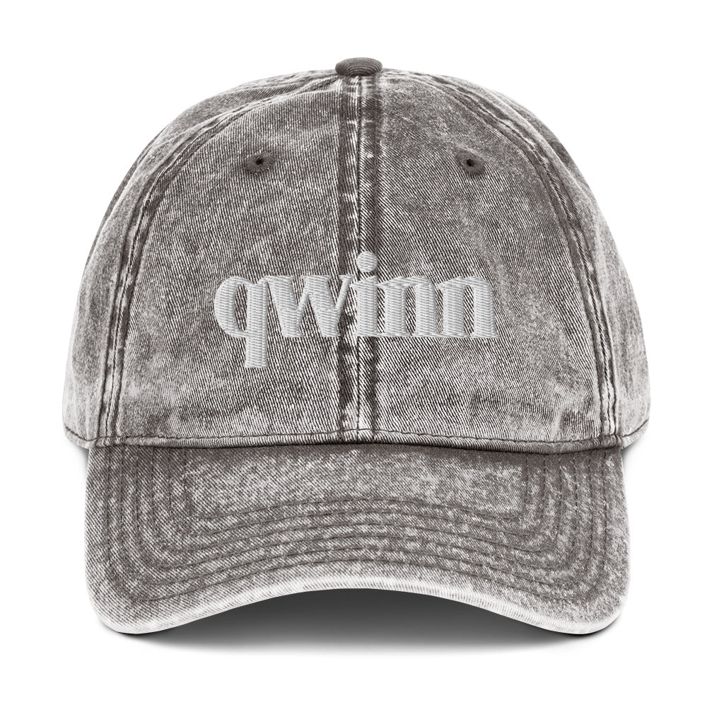 Qwinn Logo Vintage Cotton Twill Cap