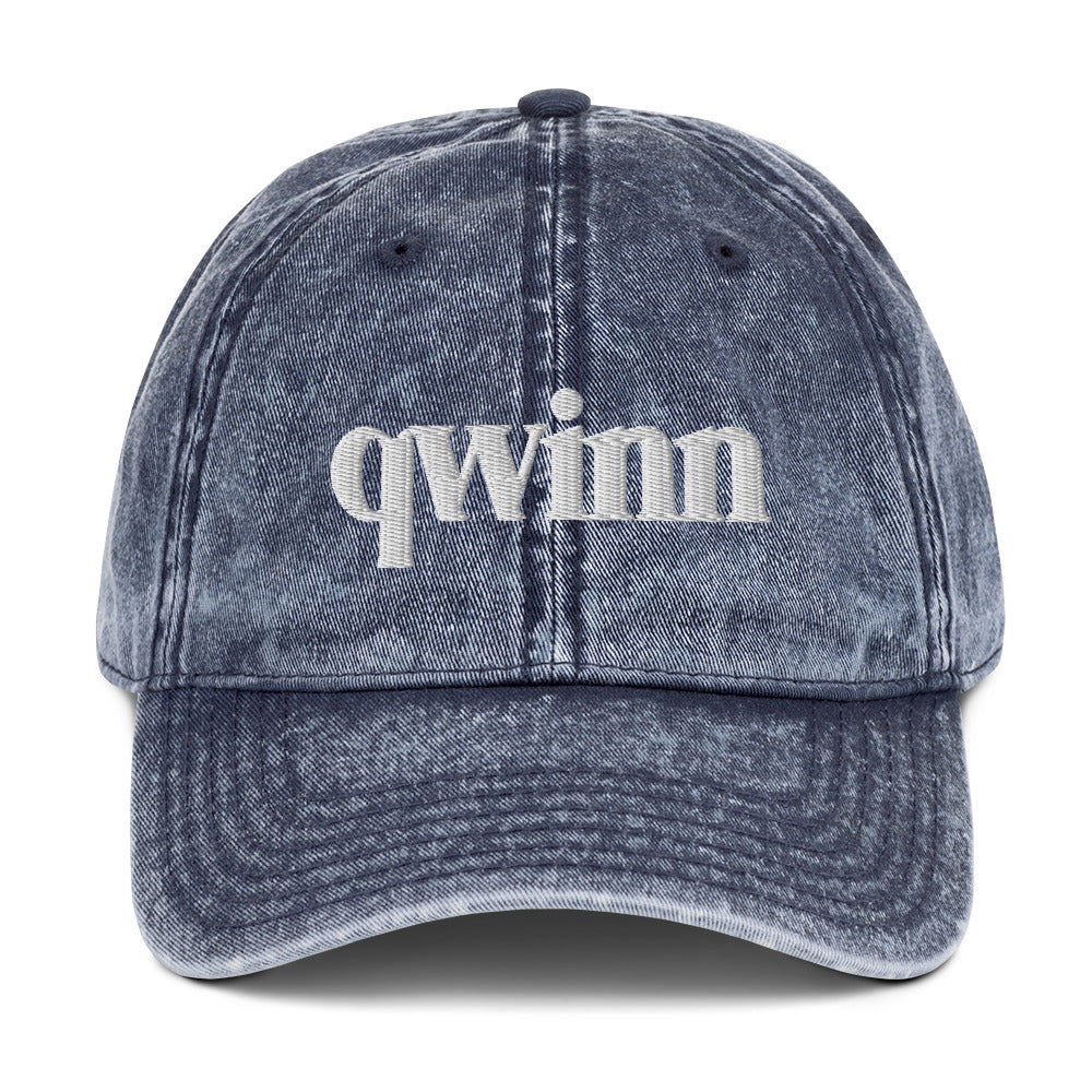 Qwinn Logo Vintage Cotton Twill Cap